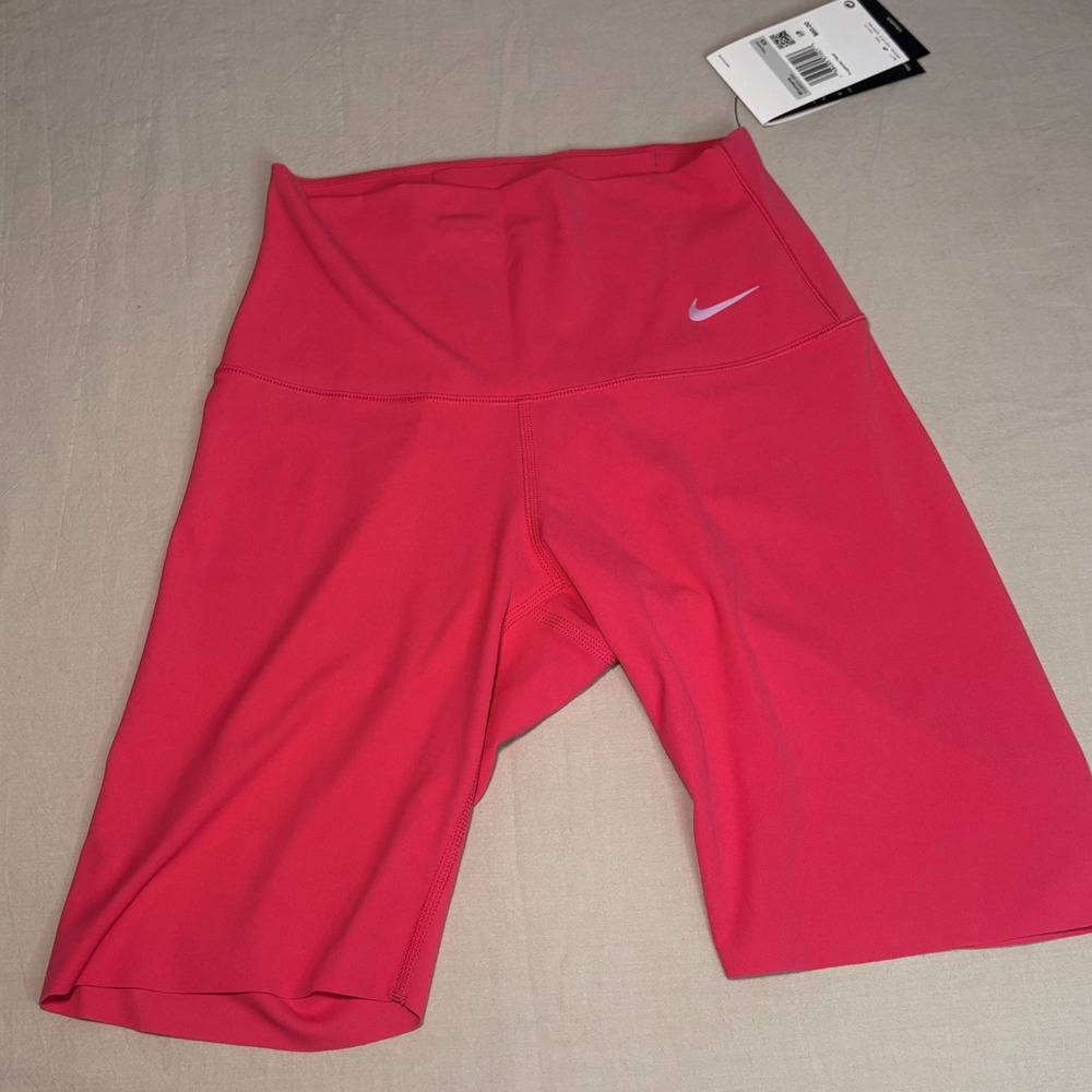 Nike Zenvy Dri-FIT Womens High-Waisted 8‎ Inch Biker Shorts Pink XS NEW